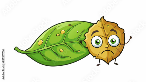 From new to old Visualize a lush green leaf aging and gradually turning brown losing its crisp texture and vibrant color as it becomes dry and. Cartoon Vector.