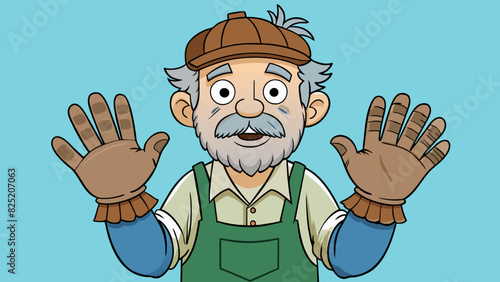 His hands were calloused and weathered evidence of the hard labor he put in every day to provide for his family.. Cartoon Vector.