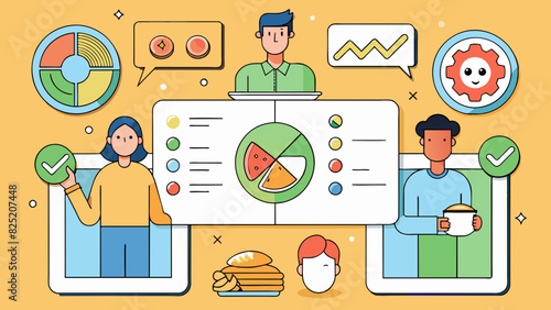 In a survey study participants are given a series of questions to answer about their eating habits. The questions range from frequency of meals to. Cartoon Vector.