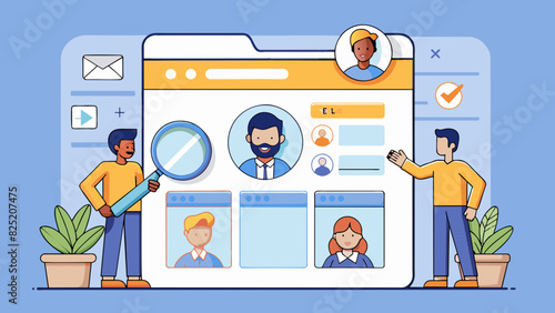 Indeed is a large online platform that connects job seekers to potential employers through its userfriendly interface. The layout consists of a clean. Cartoon Vector.