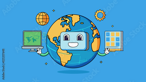 In the digital world a bit is a single unit of data represented by either a 0 or 1. It is the smallest unit of measurement in computing and is. Cartoon Vector.