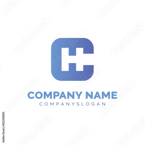 Letter CH logo design, vector logo design 