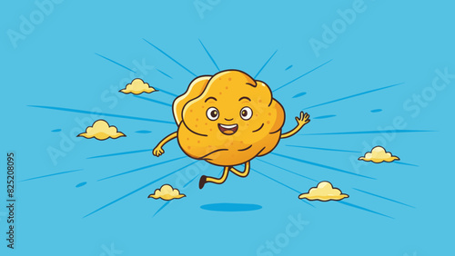 Minute A speck of dust floating in the sunlight ly visible to the d eye. It dances and twirls in the breeze carried by the slightest gust of wind.. Cartoon Vector.