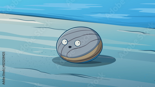 Picture a smooth round pebble found on the shore of a quiet lake. It may seem insignificant at first glance but upon closer examination its unique. Cartoon Vector.