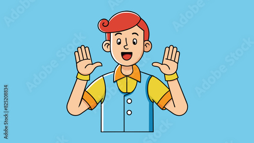  Skilled in communicating nonverbally. Cartoon Vector.
