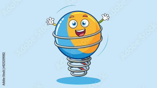 The ball was really bouncy almost like it had springs inside and it always seemed to bounce back higher than expected.. Cartoon Vector.