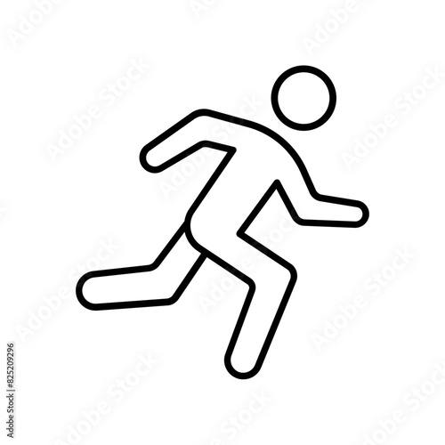 male sprinter icon. outline icon