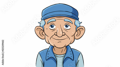 The elderly man had a warm and kind aura with gentle wrinkles etched on his weathered face. His hands were frail and shaky but when he spoke his voice. Cartoon Vector.