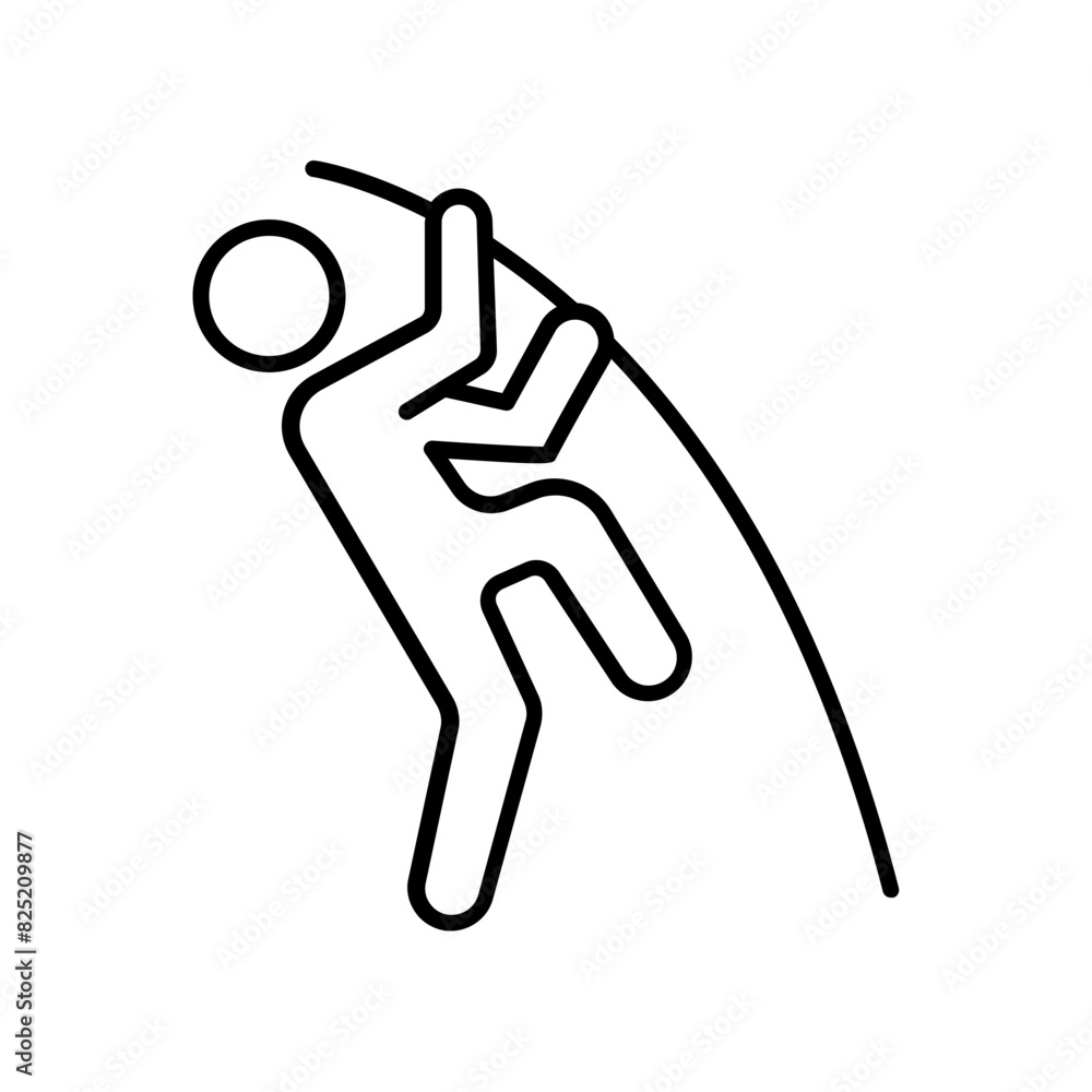 Pole Vault icon. outline icon