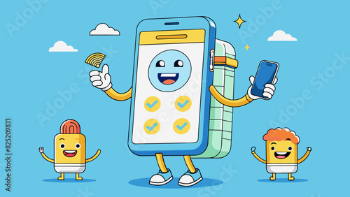 The final deal is a new phone plan offered by a telecommunications company. It includes unlimited data nationwide coverage and a free phone upgrade. Cartoon Vector.