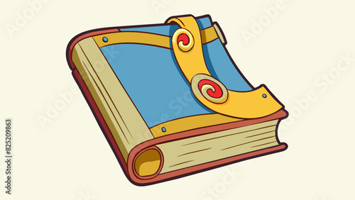 The final page of a wellloved book its corners curled and its once crisp pages now soft and slightly yellowed.. Cartoon Vector.