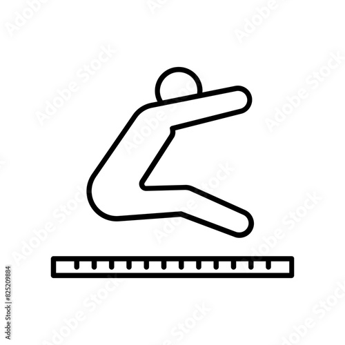 Long Jump icon. outline icon