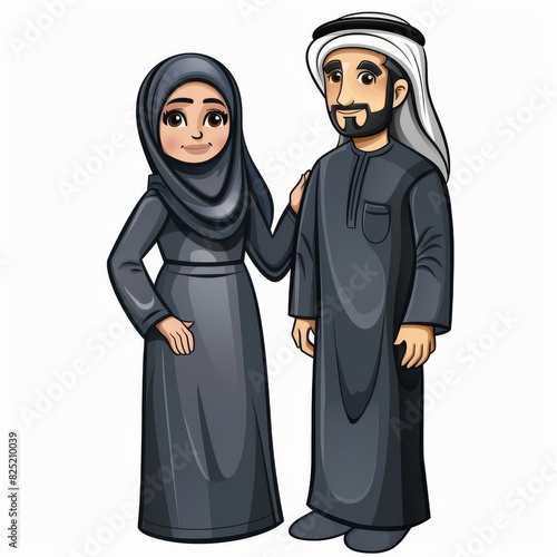 Middle Eastern Couple in Traditional Garb