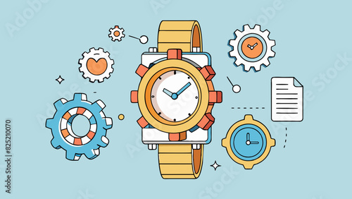 The government is like a watch with its gears and mechanisms working together to maintain order and keep society functioning. When one part is damaged. Cartoon Vector.
