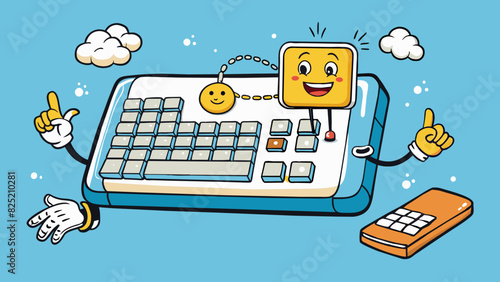 The keyboard keys hummed softly under the fingertips effortlessly transferring thoughts and ideas onto the screen with the speed and precision of a. Cartoon Vector.