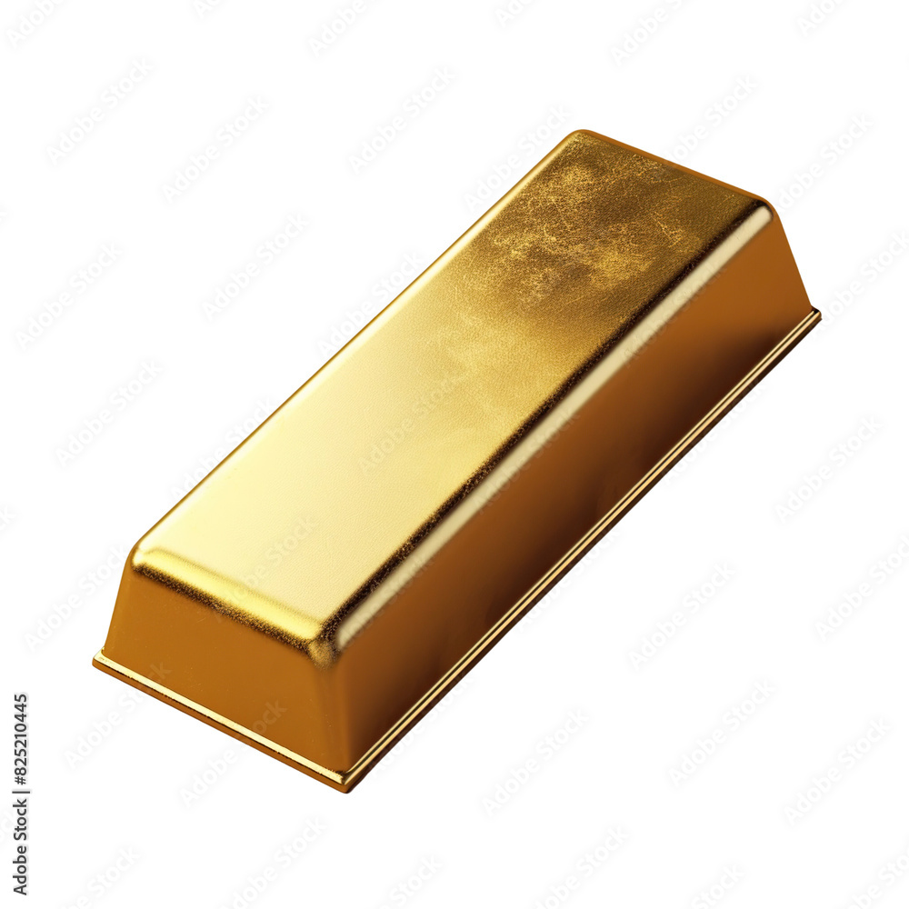 Illustrator Styled Single Gold Bar Illustration Illustrator Styled Single Gold Bar Illustration
