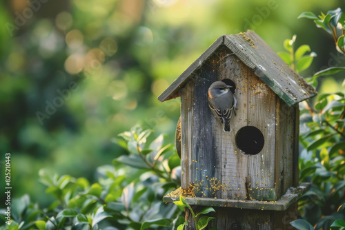 Design a birdhouse project to enhance urban bird populations in spring. © PHAISITSAWAN
