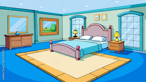 The main library in town is a grand building with a large domeshaped roof. The exterior is made of sy stone and there are large columns framing the. Cartoon Vector.