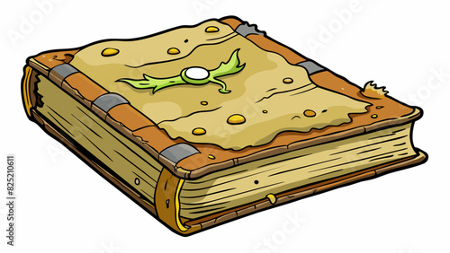The old book I found in the attic was tattered and weathered its pages yellowed with age. The musty smell of the old paper hit my nose as I carefully. Cartoon Vector.