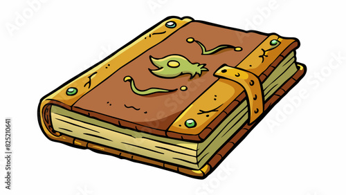 The old book had an almost antique appearance with its faded leather cover and yellowed pages. As she flipped through the slightly mustysmelling pages. Cartoon Vector.