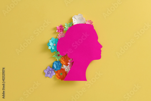 background made of flowers with free space