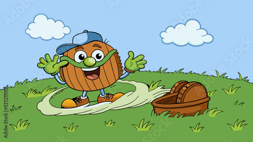 The scent of freshly grass and leather followed him wherever he went a reflection of his love for the outdoors and his trusty old baseball glove.. Cartoon Vector.