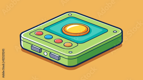 The small square object had a compact design with a flat surface and multiple buttons. With just a few clicks it could capture moments in time forever. Cartoon Vector.