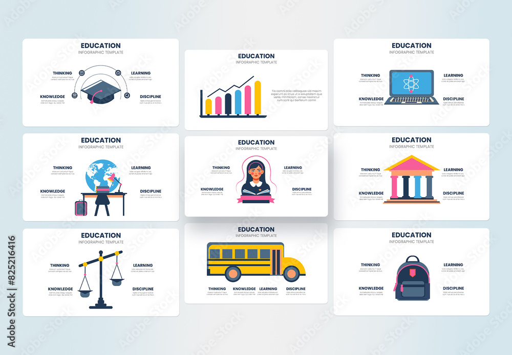 Education Infographic Presentation Template Stock Template | Adobe Stock