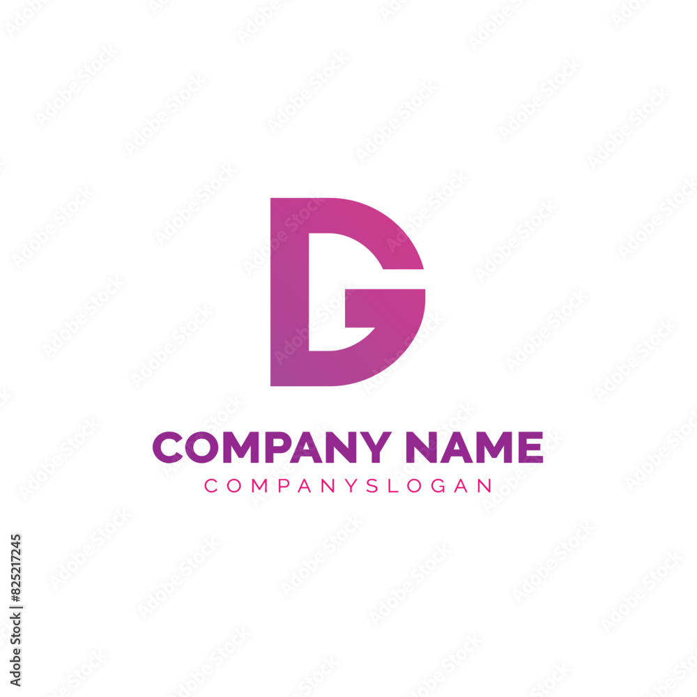 Letter DG logo design, vector logo design 