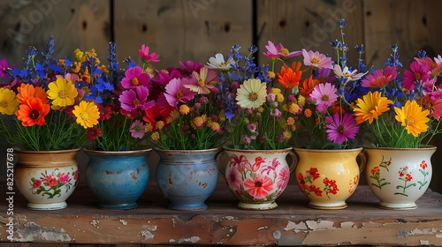tulips in pots