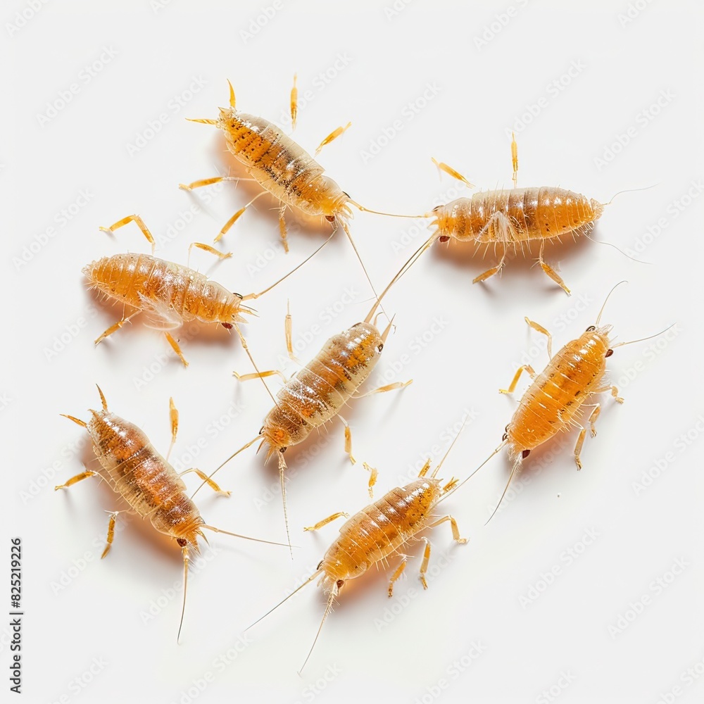 A Springtails in studio, isolated, white background, no shadow, no logo