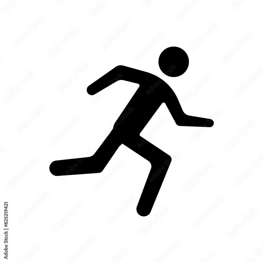 male sprinter icon. solid icon