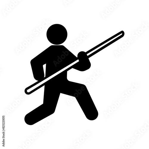 pole vault icon. black fill icon