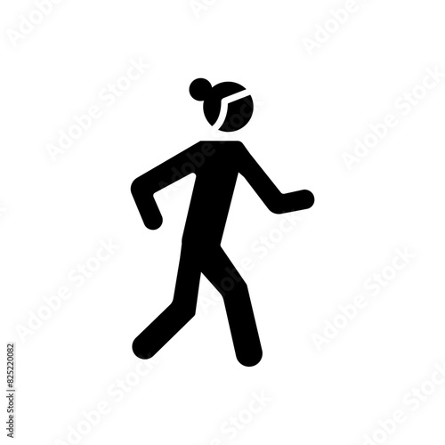 race walking icon. solid icon