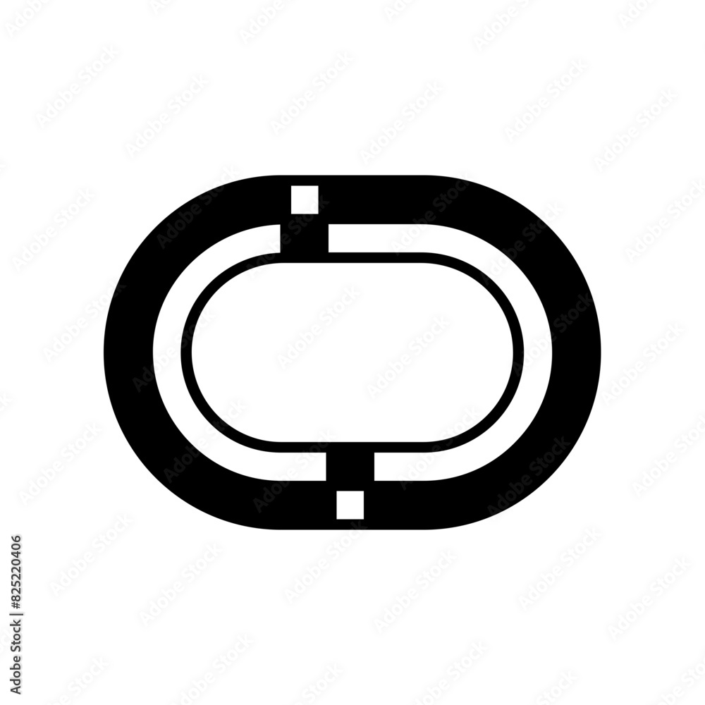 Obraz premium track icon. black fill icon