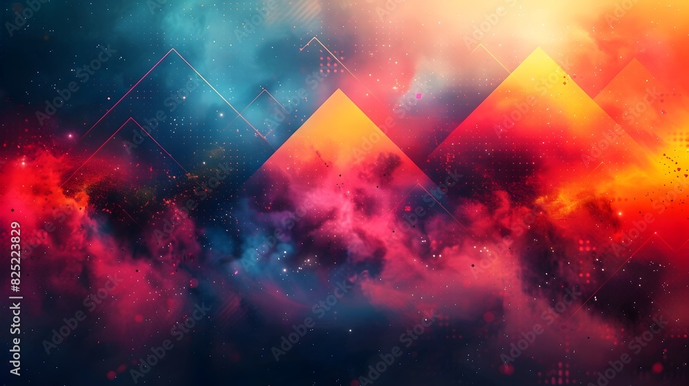 Vibrant K Geometric Patterns Forming a Colorful Abstract Background