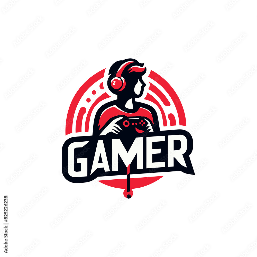 Naklejka premium gaming mascot logo design free vector,