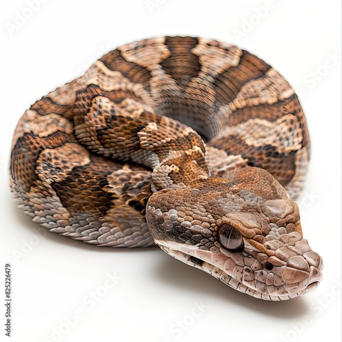 Fer-de-Lance in studio, isolated, white background, no shadow, no logo