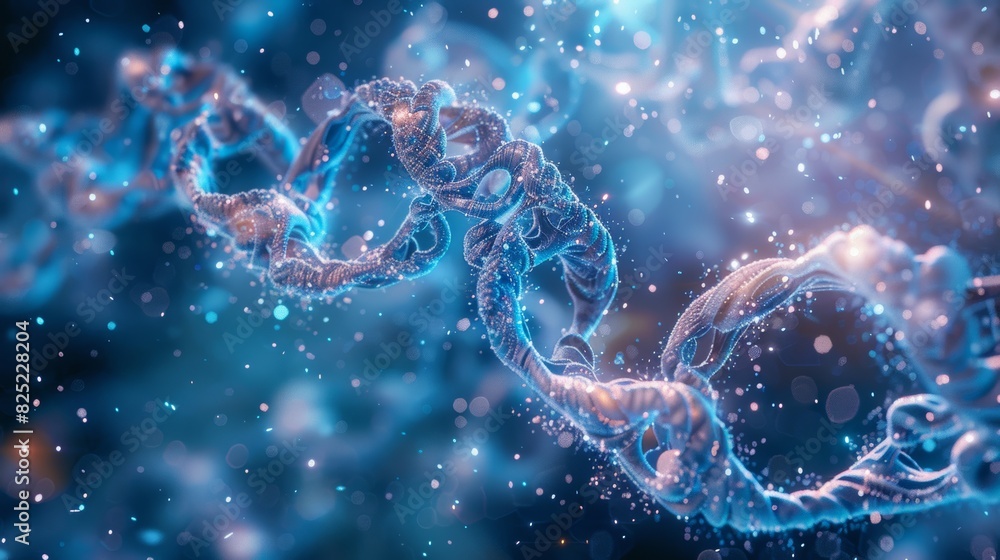 A hyper-detailed illustration of a self-replicating molecular structure, with intricate helical coils and pulsating bioluminescent patterns. A hyper-detailed illustration of a self-replicating molecular structure, with intricate helical coils and pulsating bioluminescent patterns.
