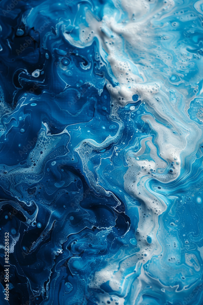 A wave with blue and white colors A wave with blue and white colors