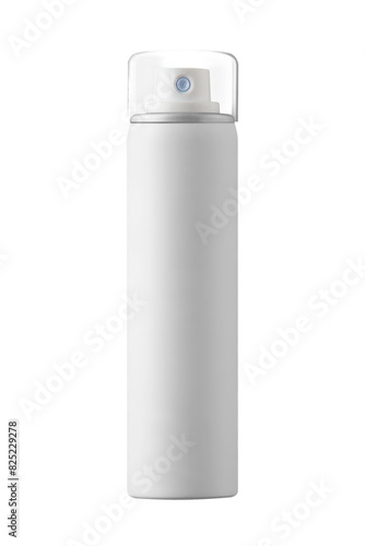 Obraz na płótnie Blank packaging white roll-on bottle for deodorant product design mock-up on white background, Blank white aluminum spray can w salonie