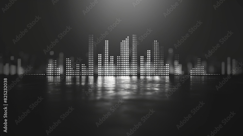 A minimalist music equalizer seamless loop background with sleek, monochromatic bars rising and falling in a harmonious symphony, set against a calming gray backdrop. A minimalist music equalizer seamless loop background with sleek, monochromatic bars rising and falling in a harmonious symphony, set against a calming gray backdrop.