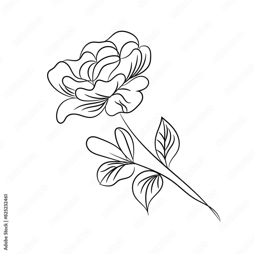 Hand drawn flat design simple flower outline
Hand drawn flat design simple flower outline