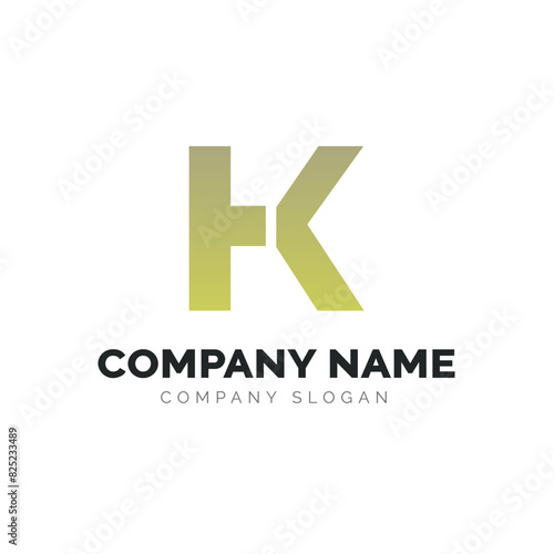 Letter KH logo design, vector logo design 