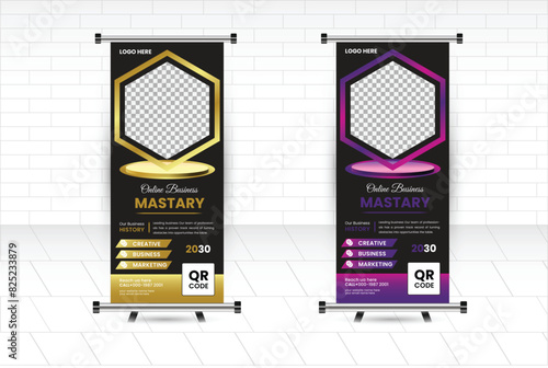 Creative Any Size Banner Template design. Annual report, Roll up banner, presentation,  with touch creativity design in 30*70in Size