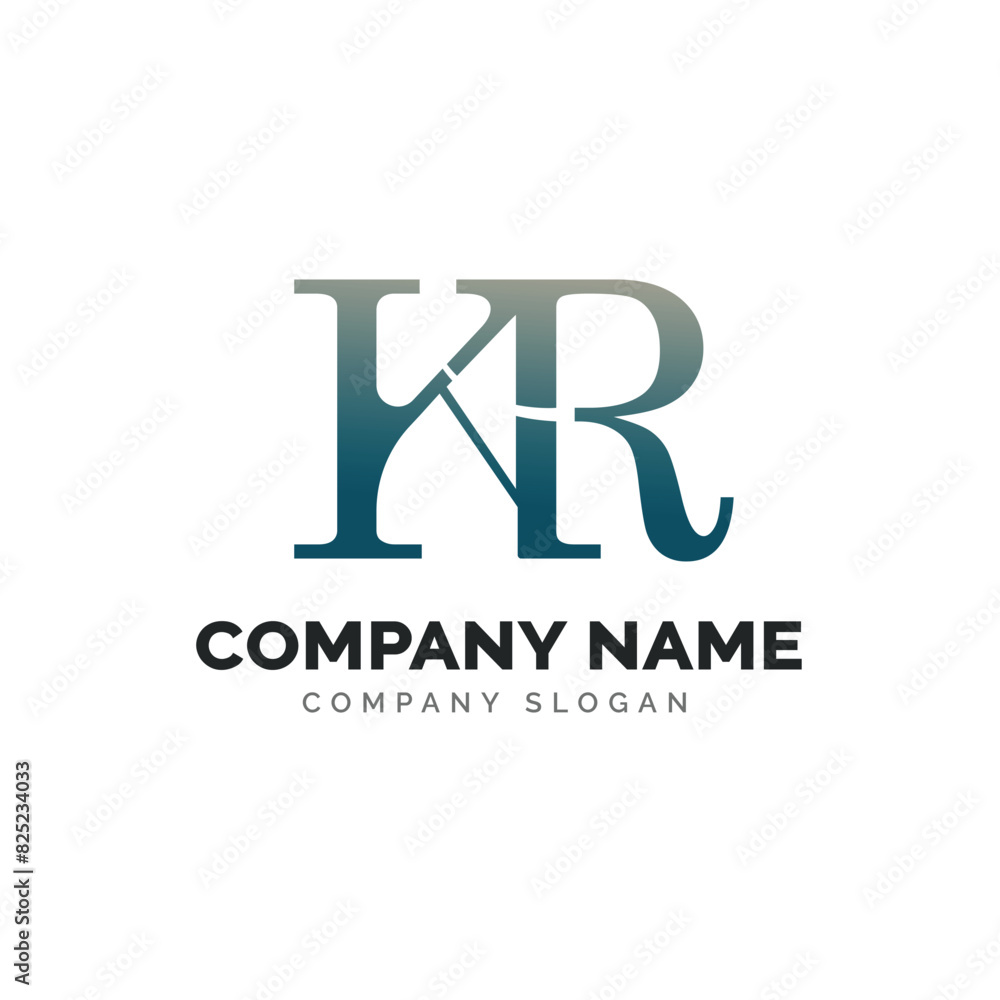 Letter KR logo design, vector logo design Letter KR logo design, vector logo design
