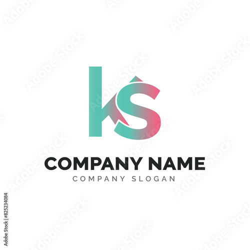 Letter KS logo design, vector logo design 