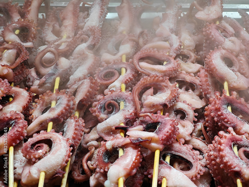 Grilled squid street food Grilled squid street food