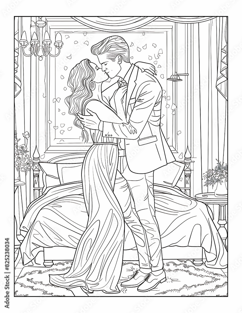 Dancing Couple Coloring Pages 