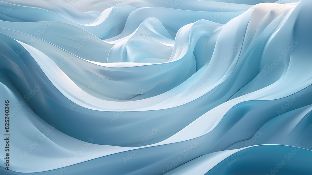 Soft, flowing waves of blue and white create a mesmerizing, abstract background. Soft, flowing waves of blue and white create a mesmerizing, abstract background.